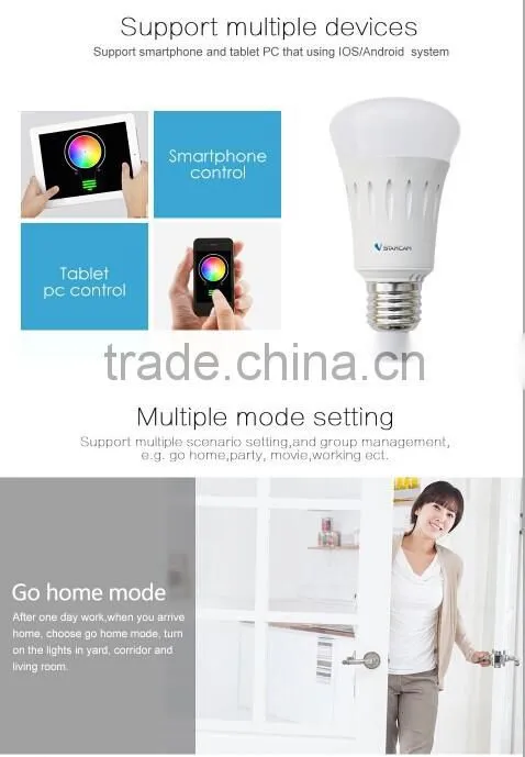 Vstarcam Wifi Remote Control 6W 20 million colors IOS Android APP smart light bulbs
