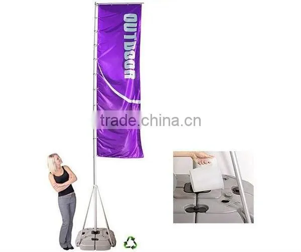 5m telescopic guide flagpole, Outdoor flagpole lighting, flagpole base