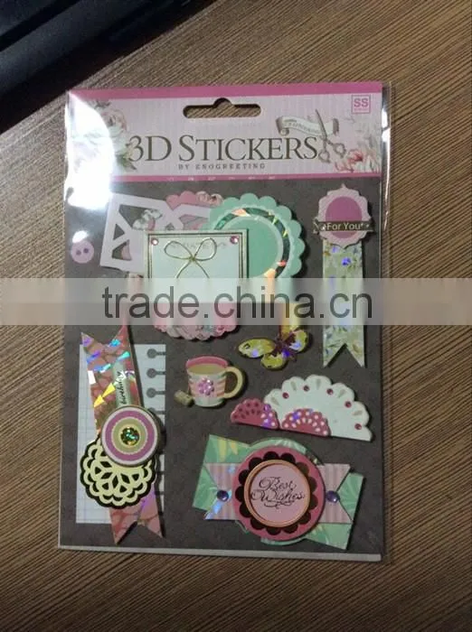 Chipboard sticker paper stickers for windows Christmas