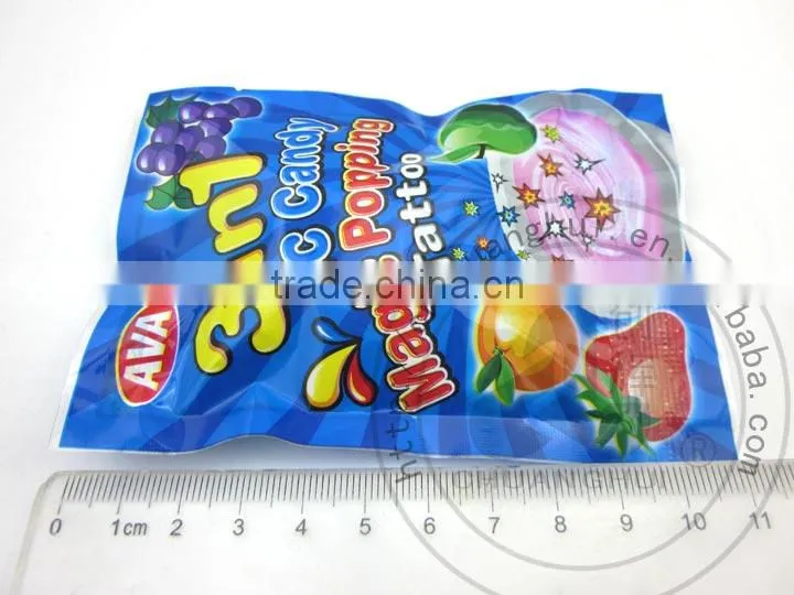 3 in 1 Ice Cream CC Candy with Magic Popping Candy And Tattoo