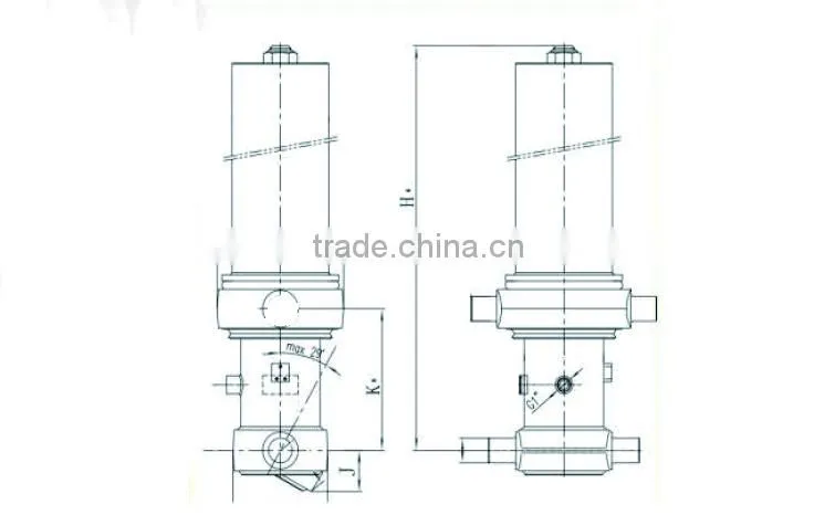 hydraulic cylinder for garbage compactor