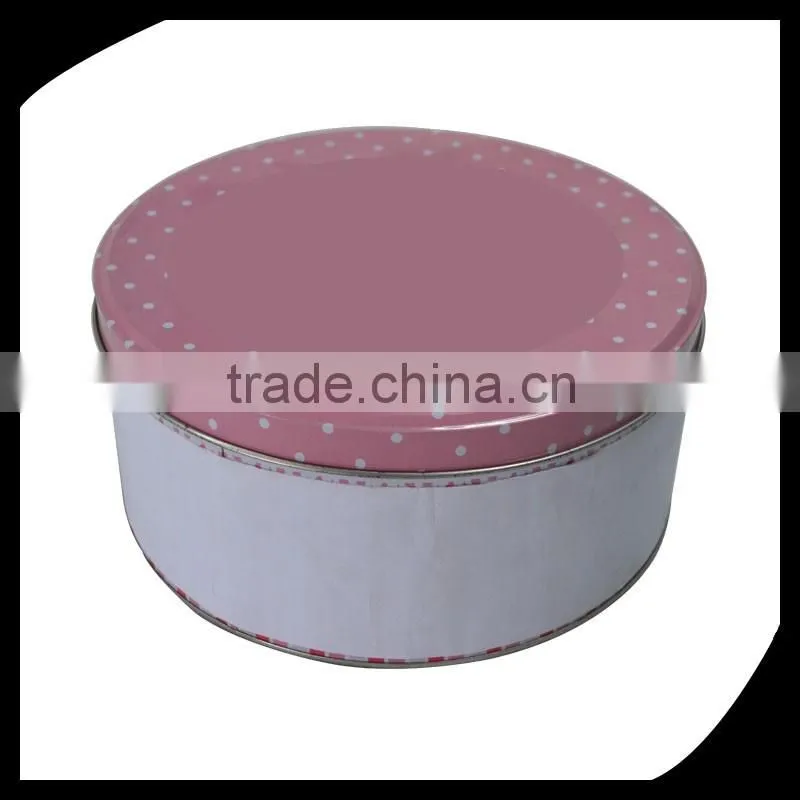 Custom metal round gift packing clear cookie tin box/Candle Round Shape Tin Packaging Box Candle Tin Box Metal Tin Box