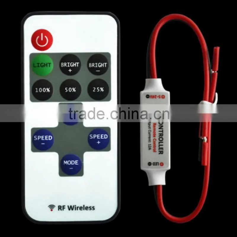 12V RF Wireless Remote Switch Controller Dimmer for Mini LED Strip Light New EVM