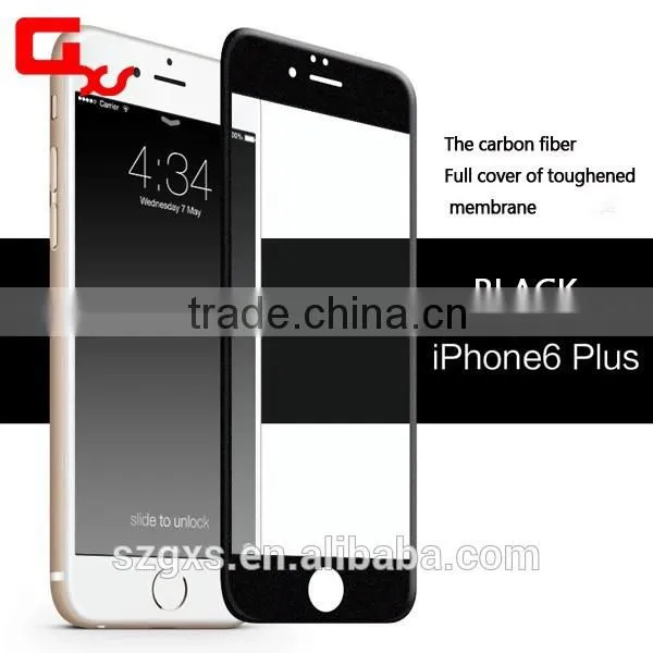 carbon fiber toughened membrane full cover for iphone 6 glass screen protector for iphone 6S