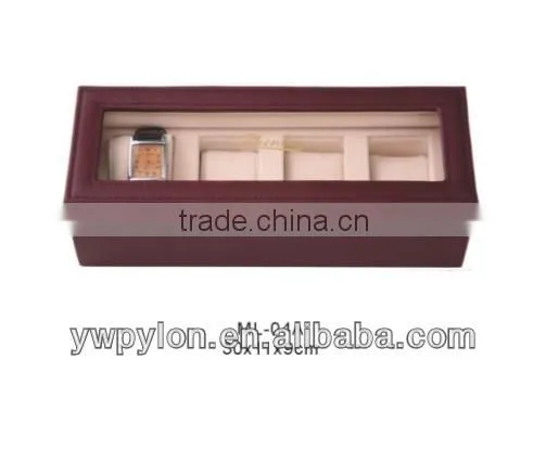 Black leather gift box for watches