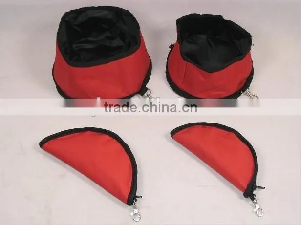 Convenient collapsible dog bowl your logo could be printed on waterproof and eco-friendly