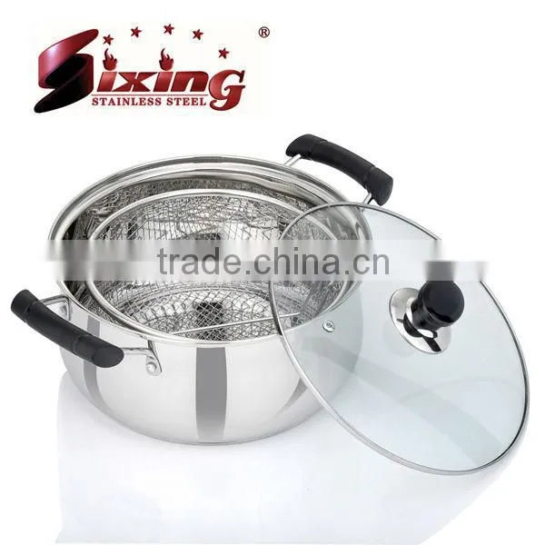 3Pcs Stainless Steel Pasta Pot With Strainer