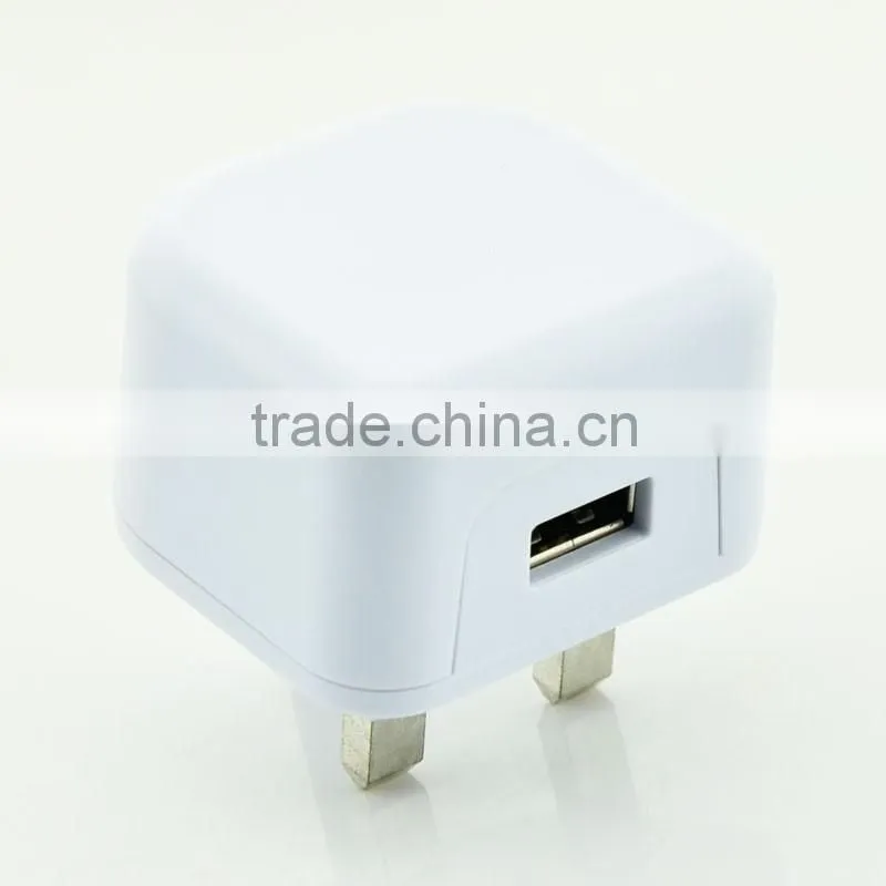 Hot sale new arrival 5V 2.1A Singapore usb charger with UK plug