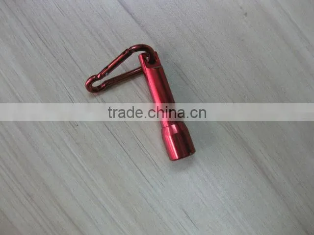 mini aluminium torch with carabiner