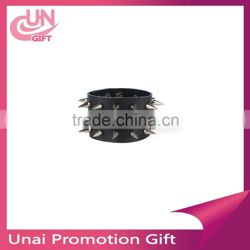 Punk style round rivets bracelets cuff wide leather bracelet fashion jewellery gift