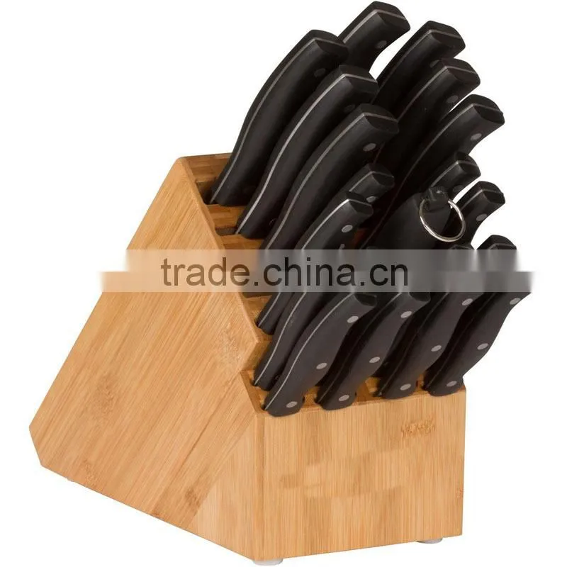 20 Slot Bamboo Universal Knife Block or Holder Without Knives