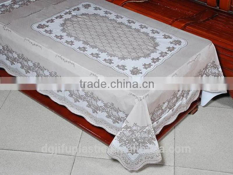 PVC rectangle white tablecloths