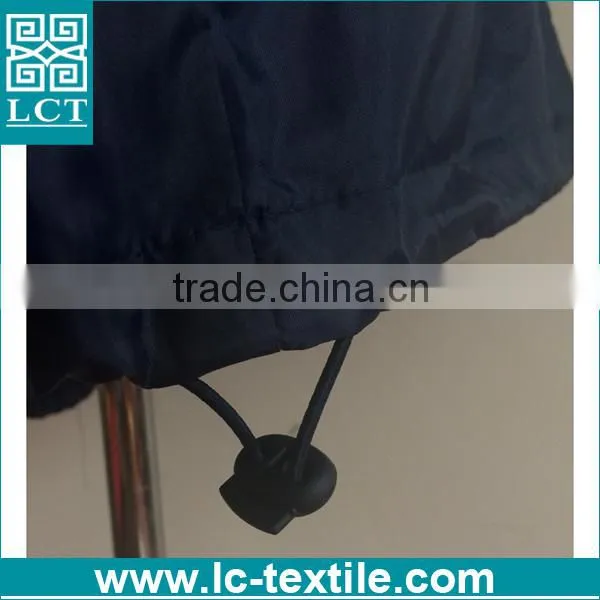 supply 100% 190T nylon dark blue promotional heat transfer print lightweight zip up fold up jacket with a pouch(LCTN1563)