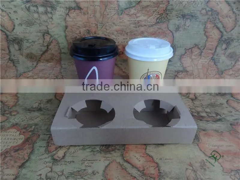 4-pack cheap paper pulp material tray for paper cup