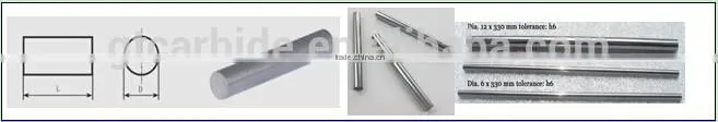 10mm OD blank tungsten carbide rods with free tolerance