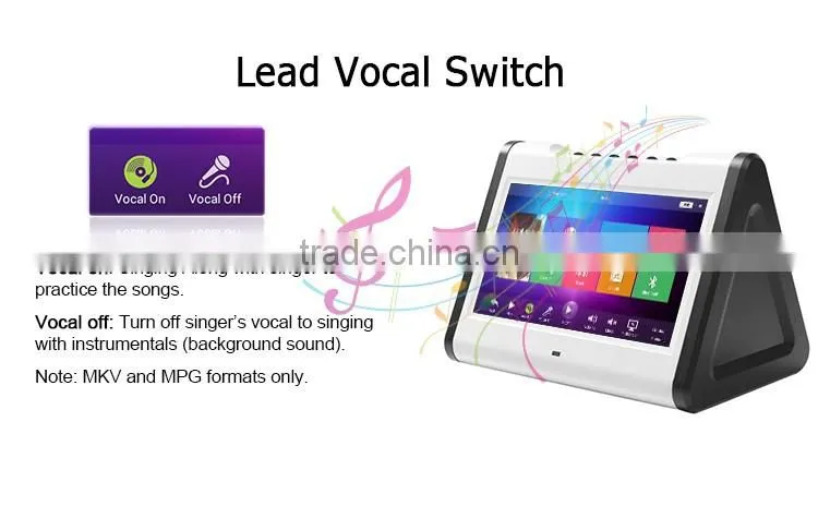 Professional blutooth jukebox,touch screen wifi Karaoke player