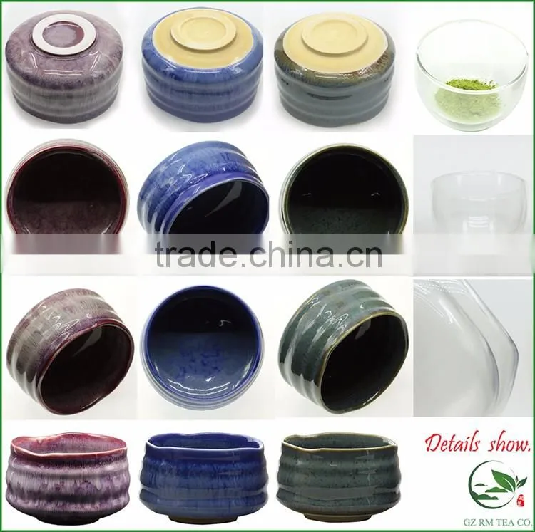 Light Red Porcelain Enameled Bowls Used for Holding Matcha Powder