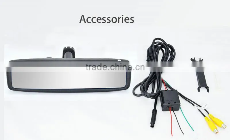 4.3inch LCD car rear view mirror monitor + Night vision /Waterproof backup camera
