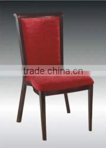 aluminum imitated wood dining chair