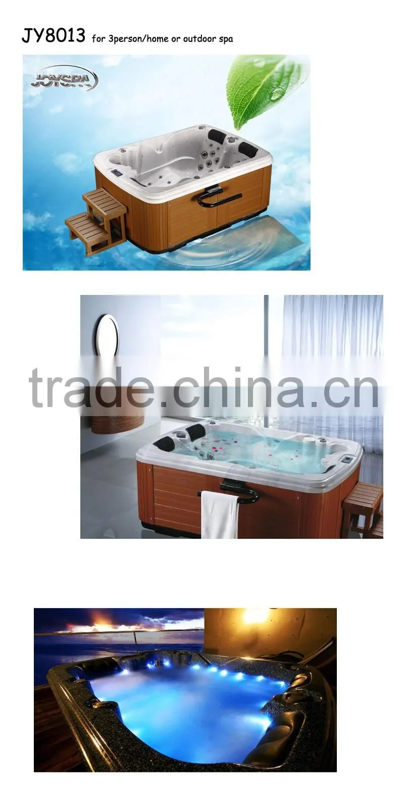 Acrylic Material and Massage Function 2 person spa hot tub outdoor spa bath