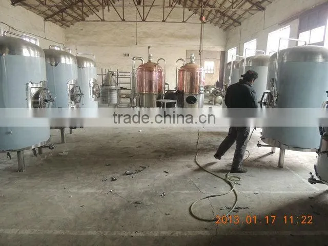 500l half red copper half SUS304 commercial brewing equipment/beer brewery CE OEM factory