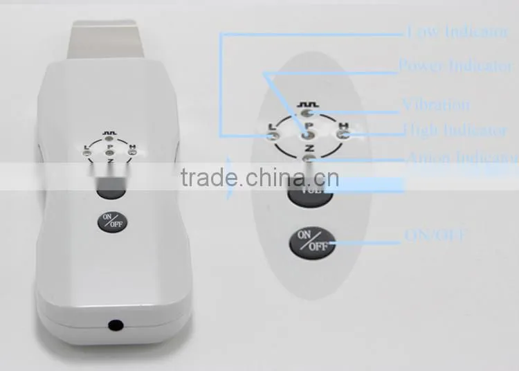Hot sale portable homeuse ion ultrasonic skin scrubber device for 2016