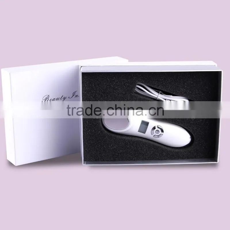 HOT & cold vibrating beauty instrument sonic LCD facial hot cold device for homeuse potable beauty instrument