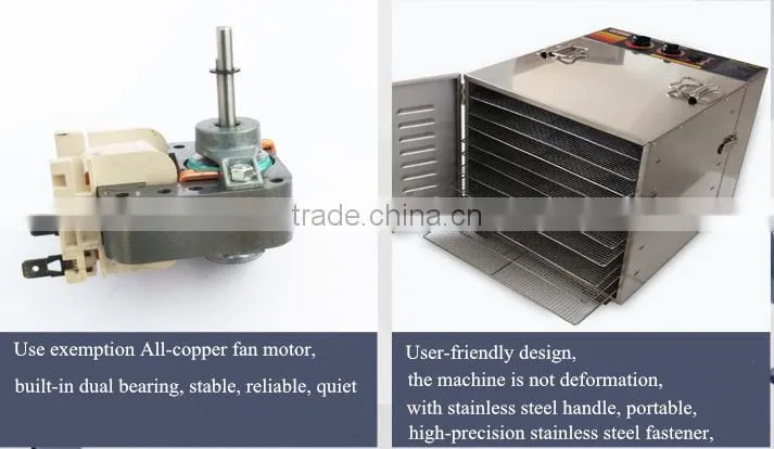 Professional stainless steel durable mini food dehydrator vegetable and fruit dehydrator