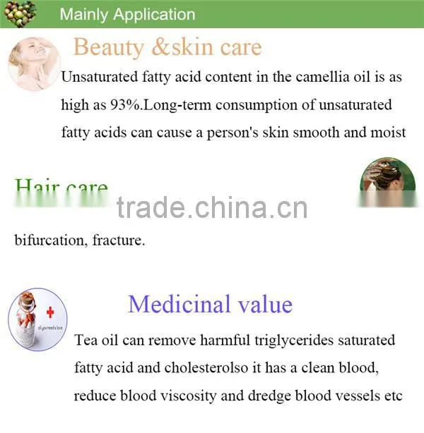 High quality Camellia seed oil physical cold pressed nutrition and health