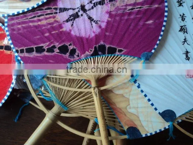 Sale factory direct price natural bamboo craft bamboo fan with many colour