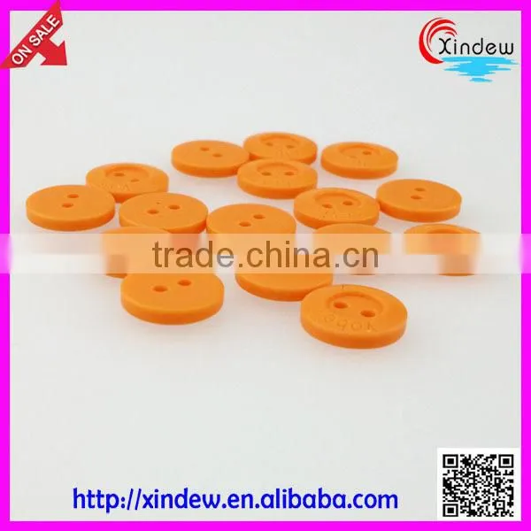 Plastic resin orange children button