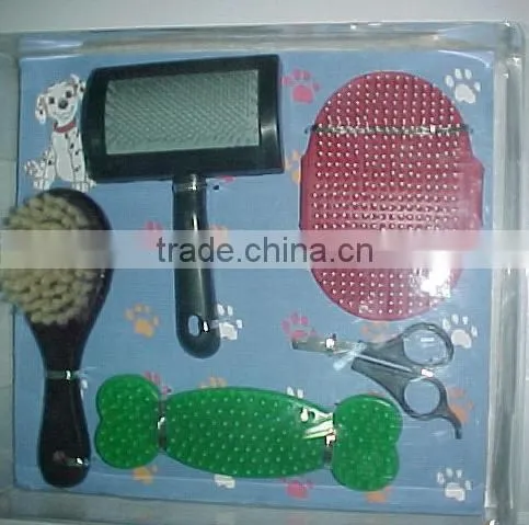 Pet supply pet grooming set cheap comb brush kit