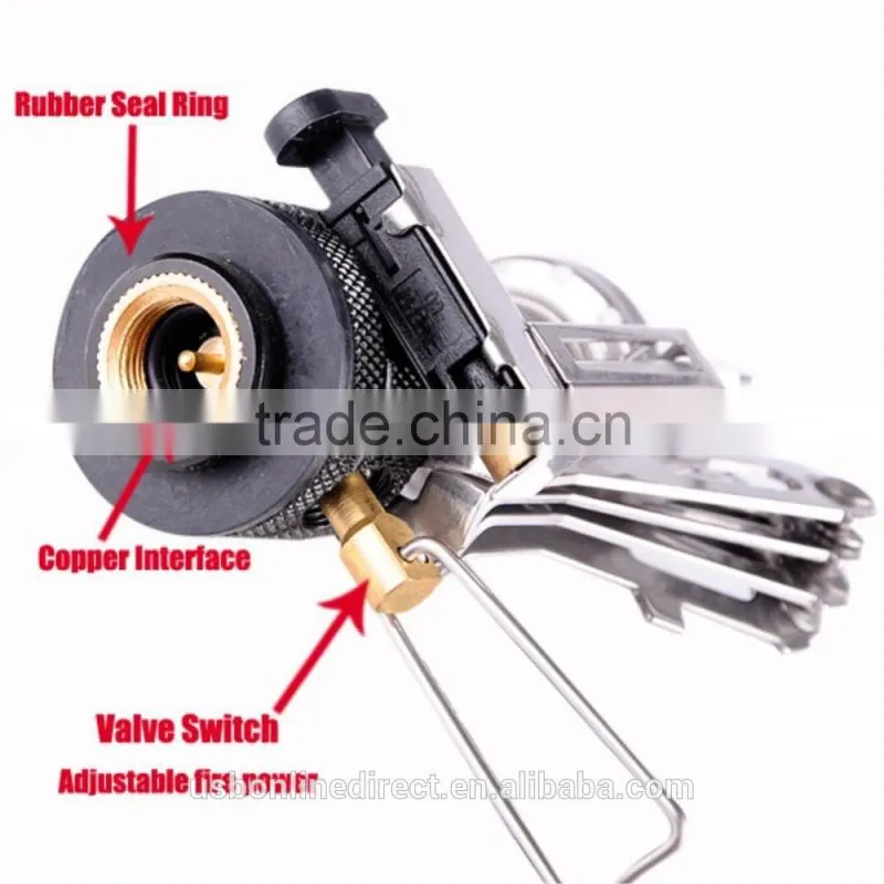 Mini Stove Portable Outdoor Picnic Gas Stove Foldable Camping Stove Steel Ultralight Backpacking Canister