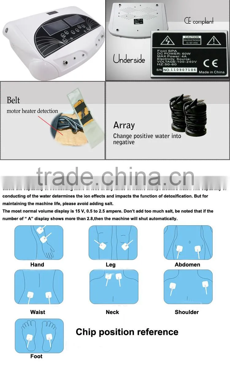 2017 Newest style ion cleanse detox foot spa machine for human healthy care massager