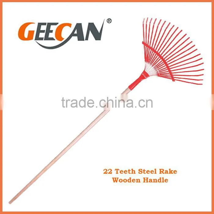 wholesale 22 tooth garden rake wooden handle