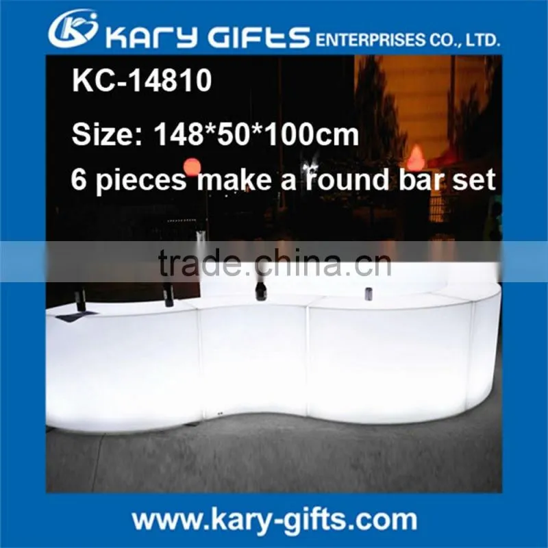 Used Illuminated LED Plastic bar Counter led Furniture