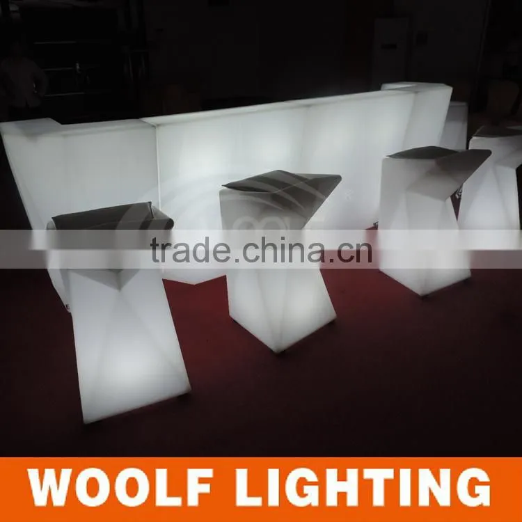 2015 hot !!!RGB Color changing rechargeable outdoor waterproof led bar table