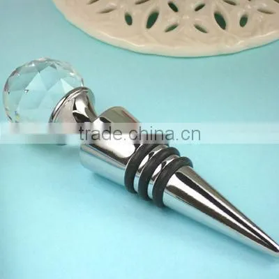faceted ball crystal wine stopper bottle stopper