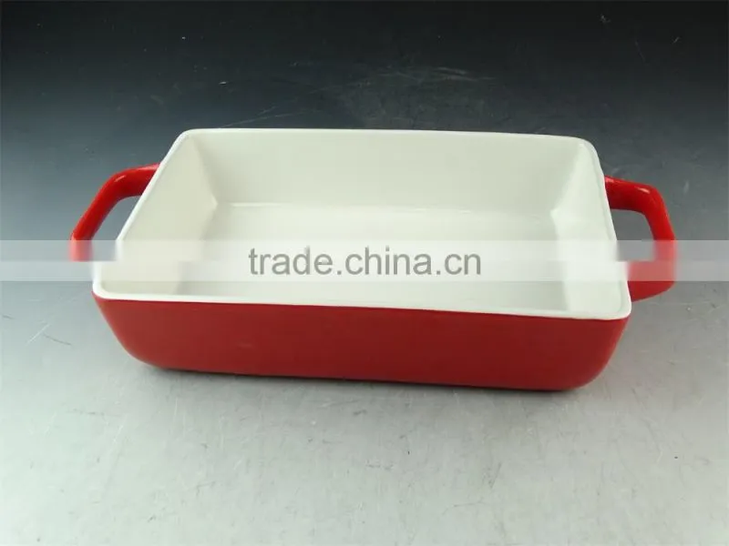Cheap ceramic professional bakeware,High quality square Stoneware bakeware