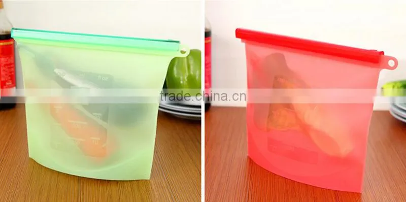 Wholesale Stock Portable Silicone Food Seal Freshness Protection Bag