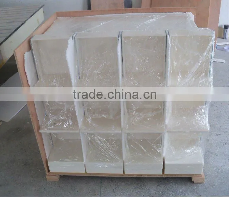 Illuminated acrylic solid surface disaply shelving