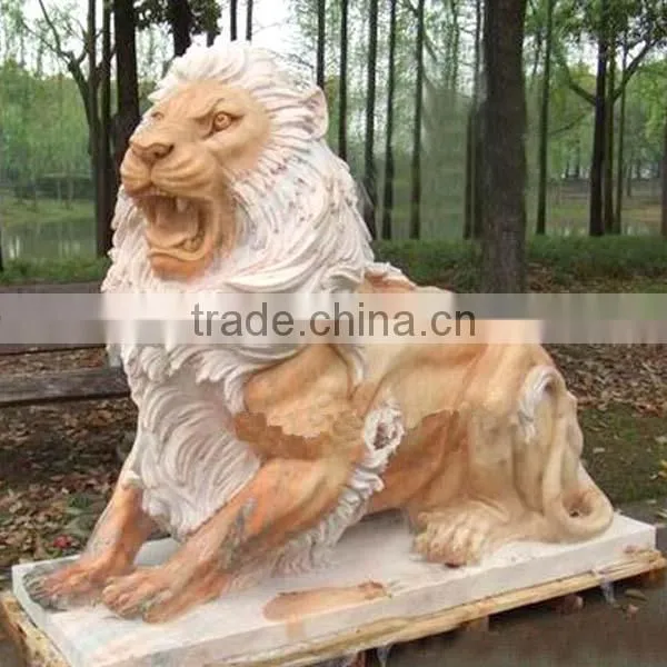 Western style marble stone lions statue