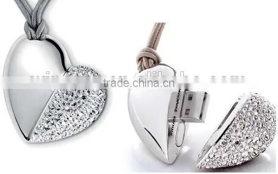 luxury gift Jewelry heart shape USB stick