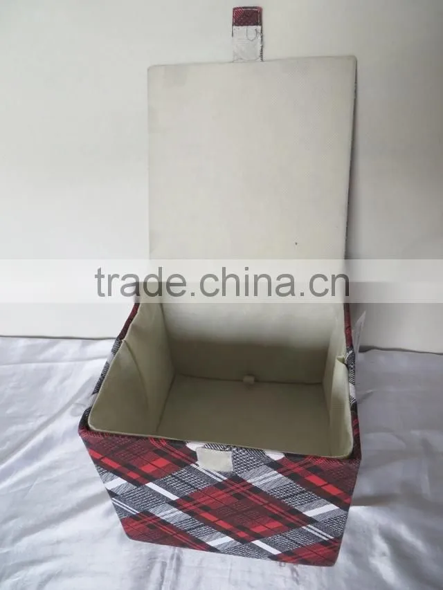 Fabric foldable basket bin