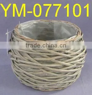 Grey Color Cheap Willow Bonsai Pot