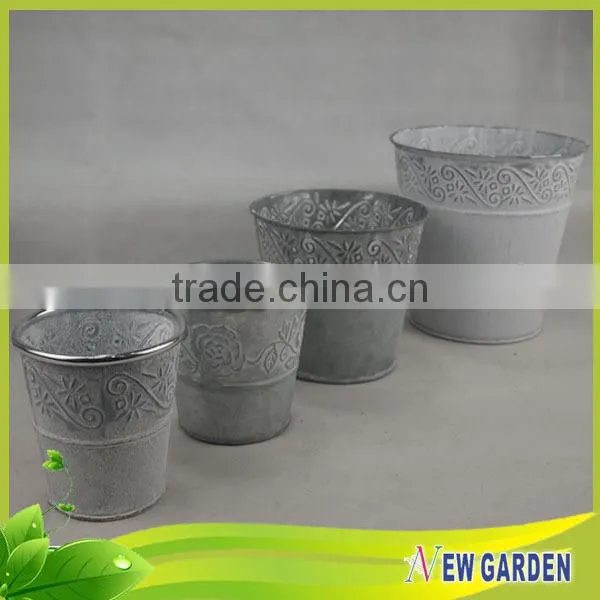 Outdoor Large Size Garden Nonwoven Silver Standing Pot for Plant