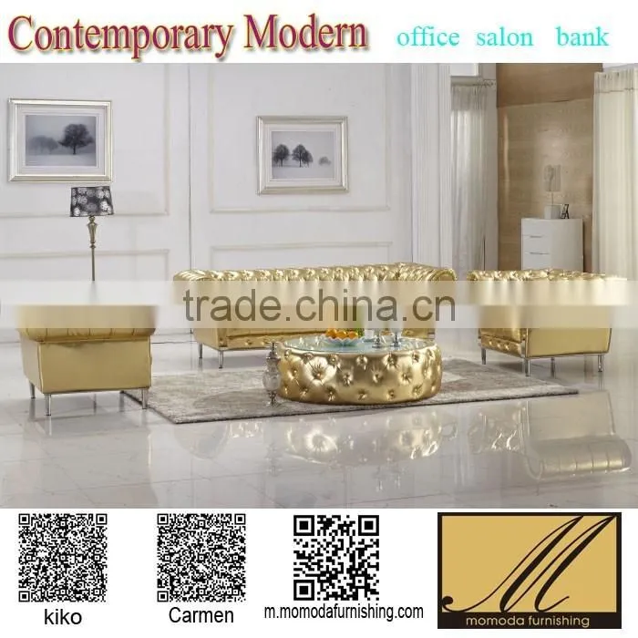 ND2603 popular UK chesterfield cheap leather studded Crystal button tuft antique living room fancy sofa home furniture set
