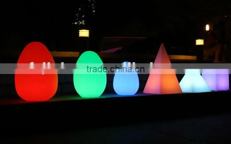 rechargeable colorful plastic led egg lighting