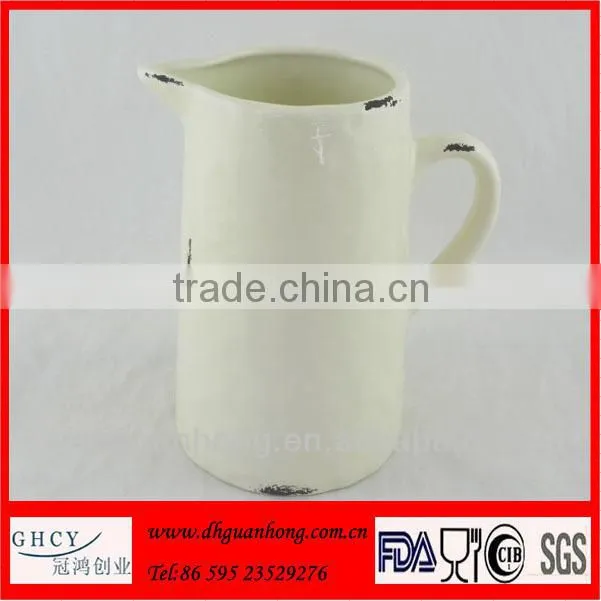 Vintage new designed ceramic water pitcher wholesale