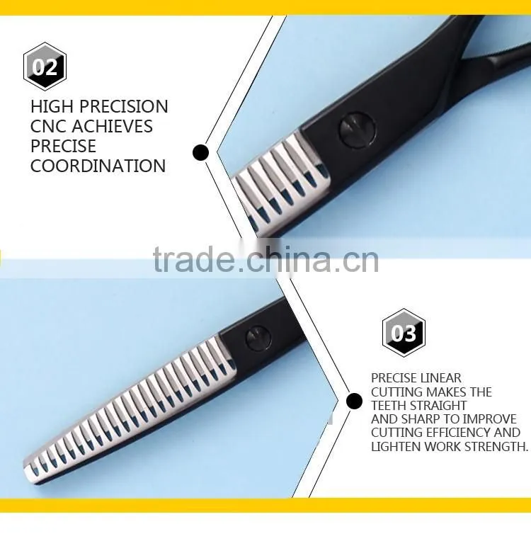 CA-623DB 6inch 23teeth black coated pet thinning scissors